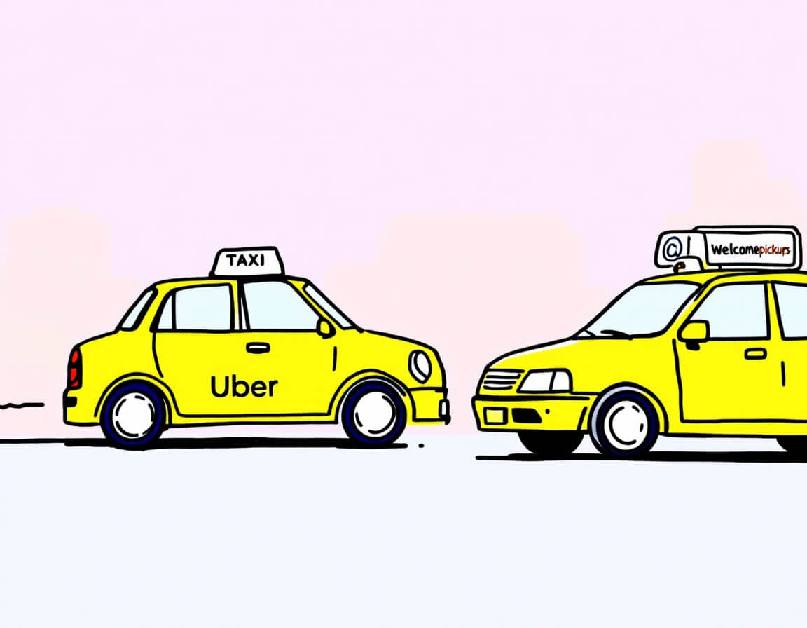 Uber și Bine ați venit Pickups împărtășesc procese de rezervare exact similare