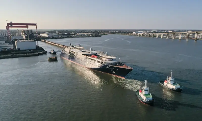 Largest Sailing Yacht, Orient Express Corinthian, Launched in Saint-Nazaire